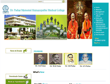 Tablet Screenshot of drpadiarhomoeopathicmedicalcollege.com